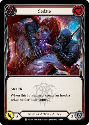 Sedate (Red) (OUT036) Rainbow Foil - Outsiders