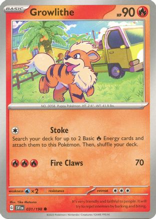 Growlithe (31) Reverse Holofoil - Scarlet & Violet