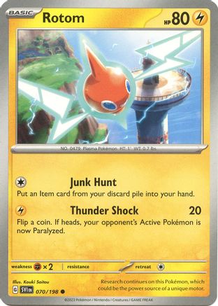 Rotom (70) Reverse Holofoil - Scarlet & Violet