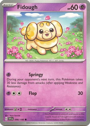 Fidough - 098/198 (98) Reverse Holofoil - SV01 Scarlet & Violet Base Set