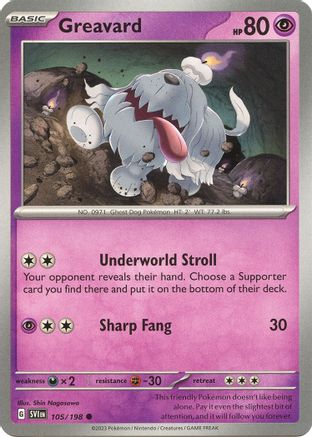 Greavard (105) Reverse Holofoil - Scarlet & Violet