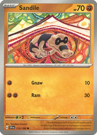 Sandile (115) Reverse Holofoil - Scarlet & Violet
