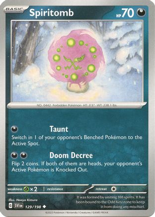 Spiritomb (129) Reverse Holofoil - Scarlet & Violet