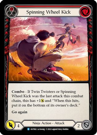 Spinning Wheel Kick (Red) (OUT062) Rainbow Foil - Outsiders