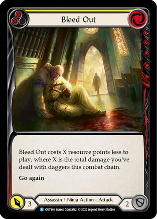 Bleed Out (Yellow) (OUT146) Rainbow Foil - Outsiders