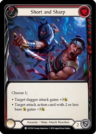 Short and Sharp (Red) (OUT154) Rainbow Foil - Outsiders