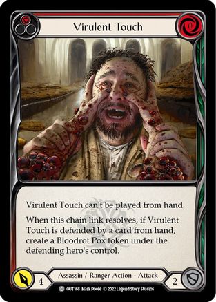 Virulent Touch (Red) (OUT168) Rainbow Foil - Outsiders