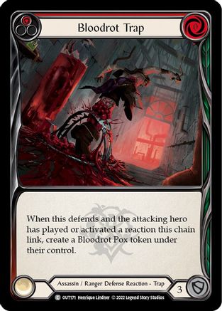 Bloodrot Trap (Red) (OUT171) Rainbow Foil - Outsiders