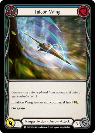 Falcon Wing (Blue) (OUT117) Rainbow Foil - Outsiders