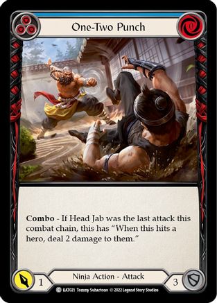 One-Two Punch (Blue) (KAT021) - Blitz Deck: Outsiders - Katsu
