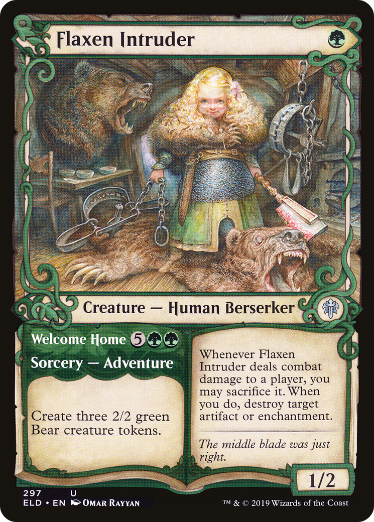 Flaxen Intruder // Welcome Home (Showcase) (297) Foil - Throne of Eldraine