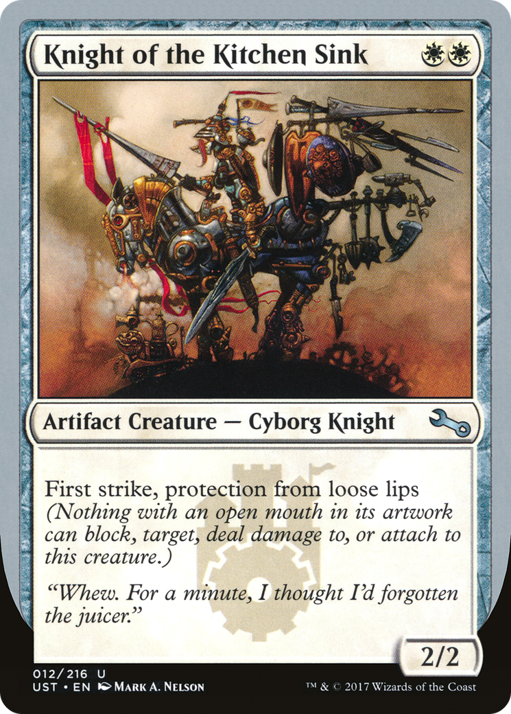 Knight of the Kitchen Sink (12c) Foil - Unstable
