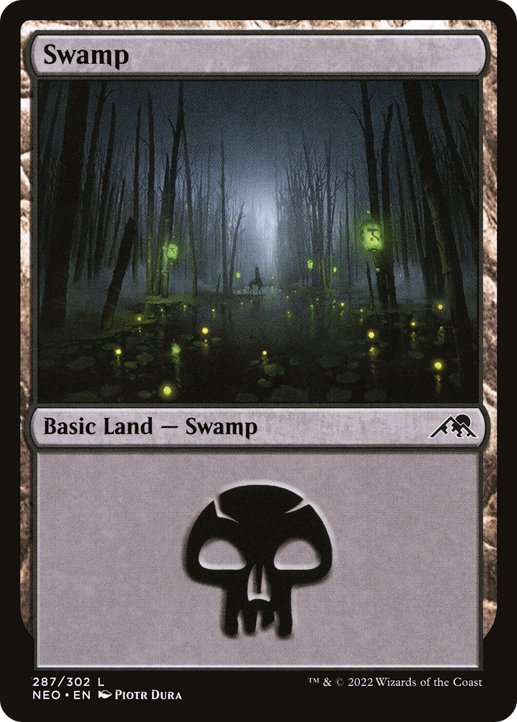 Swamp (287) Foil - Kamigawa: Neon Dynasty