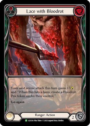 Lace with Bloodrot (Red) (LGS134) Rainbow Foil - FaB Promos