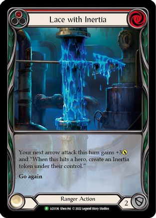 Lace with Inertia (Red) - LGS136 (LGS136) Rainbow Foil - Flesh and Blood: Promo Cards