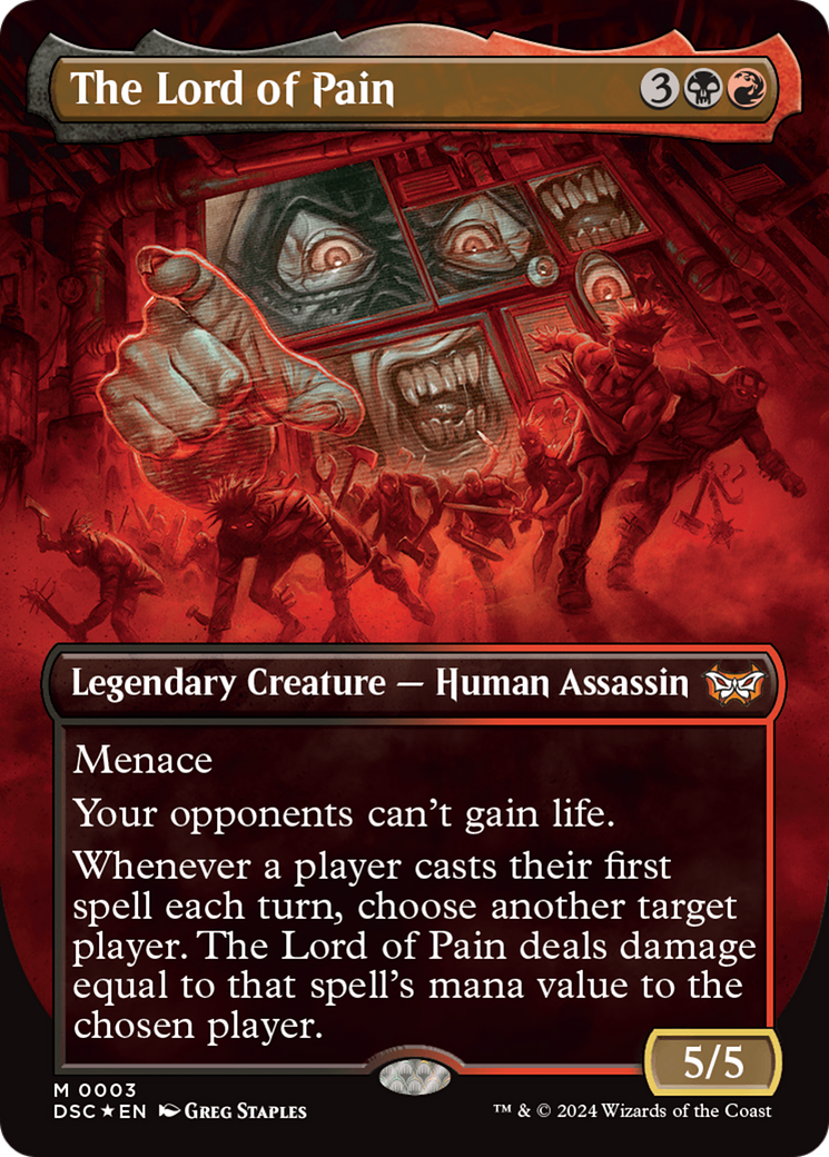 The Lord of Pain (Borderless) (003) Foil - Duskmourn: House of Horror Commander