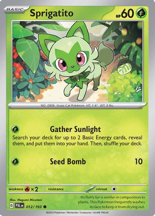 Sprigatito (12) Reverse Holofoil - Paldea Evolved