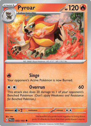 Pyroar (32) - Paldea Evolved