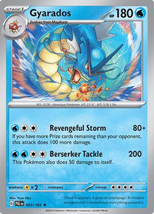 Gyarados (43) Reverse Holofoil - Paldea Evolved