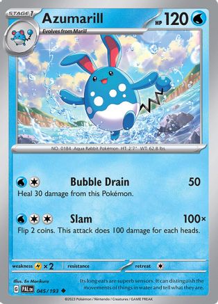 Azumarill (45) Reverse Holofoil - Paldea Evolved