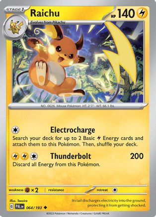 Raichu (64) Reverse Holofoil - Paldea Evolved