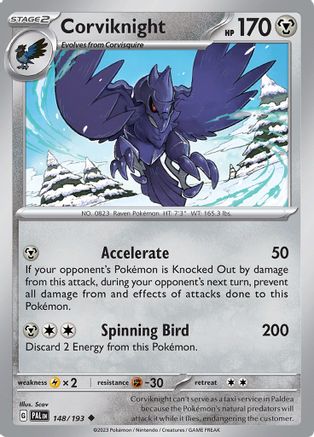 Corviknight (148) Reverse Holofoil - Paldea Evolved