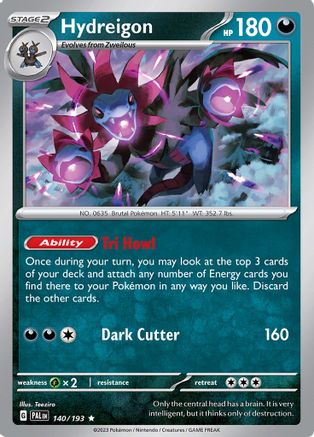 Hydreigon (140) Reverse Holofoil - Paldea Evolved