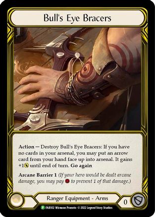 Bull's Eye Bracers - FAB102 (FAB102) - Flesh and Blood: Promo Cards