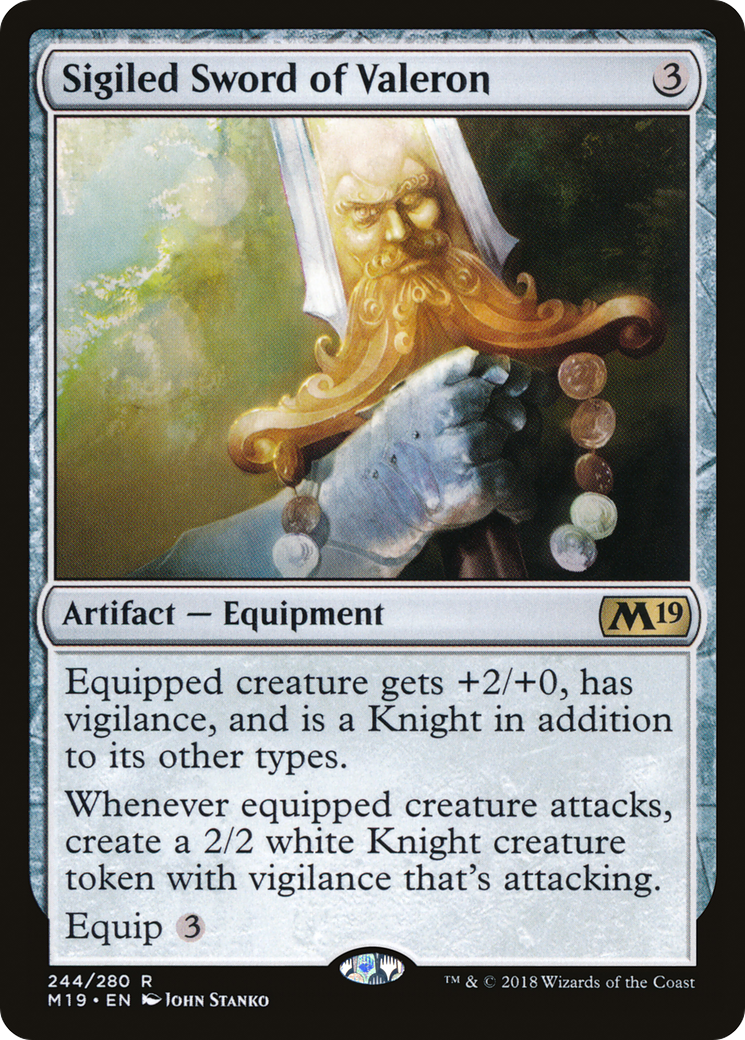 Sigiled Sword of Valeron (244) Foil - Core Set 2019