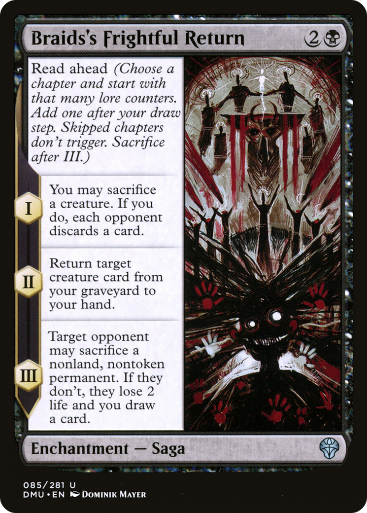 Braids's Frightful Return (085) Foil - Dominaria United