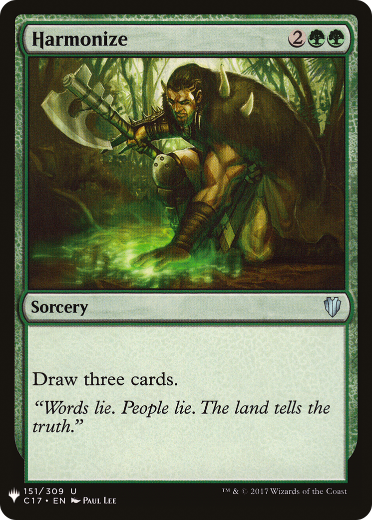 Harmonize (C17-151) - The List