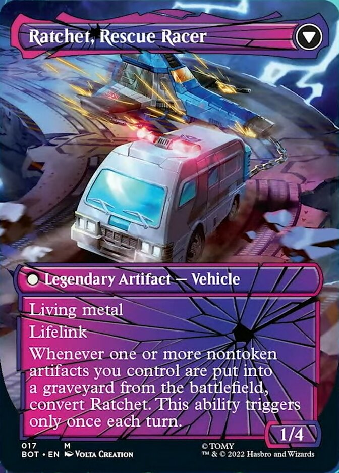 Ratchet, Field Medic // Ratchet, Rescue Racer (Shattered Glass) (017) Foil - Transformers