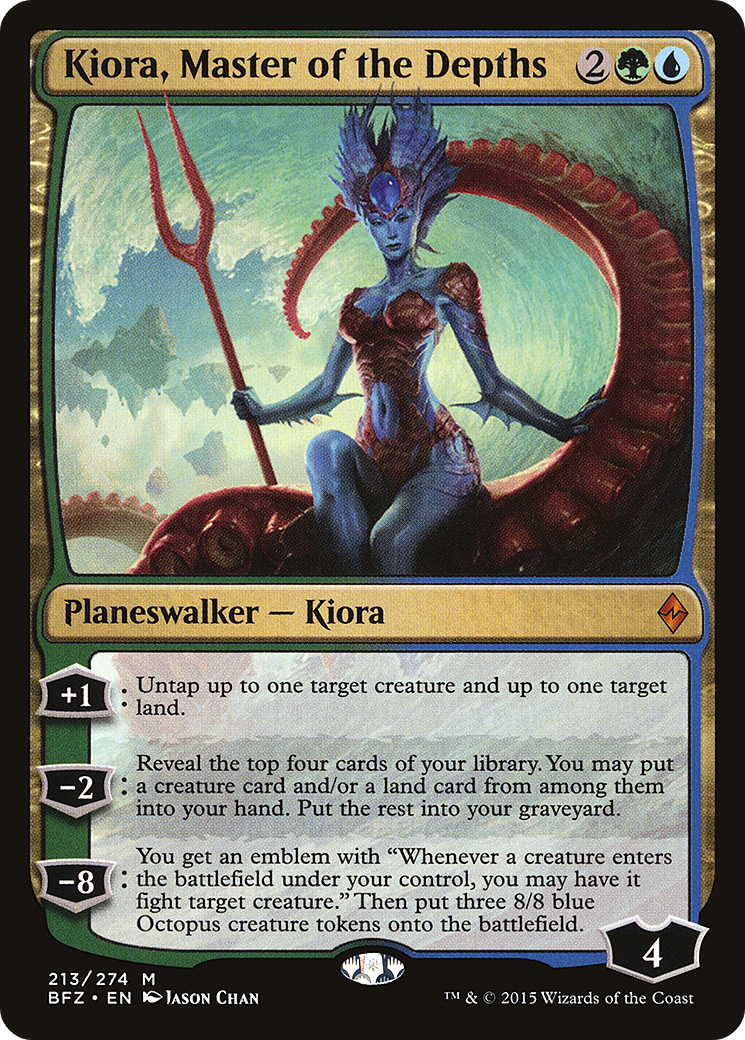 Kiora, Master of the Depths (213) Foil - Battle for Zendikar