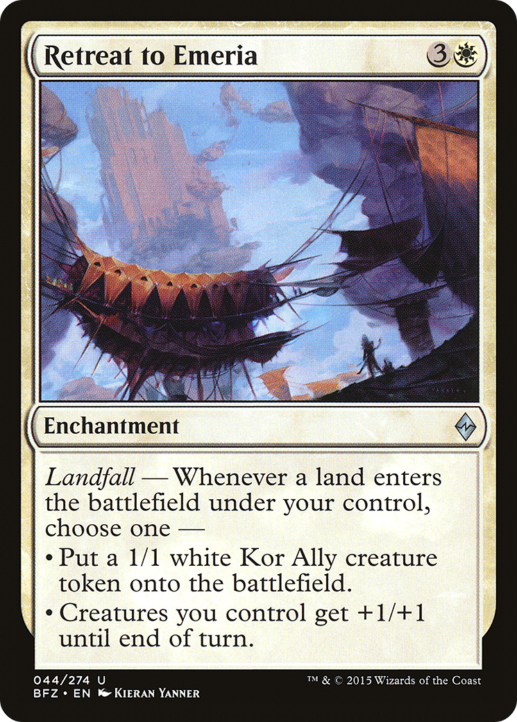 Retreat to Emeria (044) - Battle for Zendikar