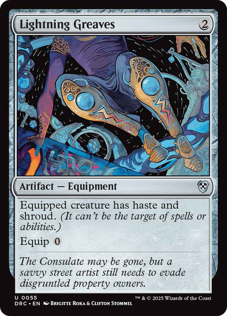 Lightning Greaves (055) - Commander: Aetherdrift