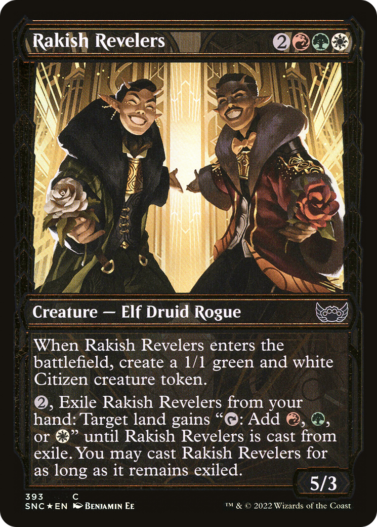 Rakish Revelers (Gilded Foil) (393) Foil - Streets of New Capenna