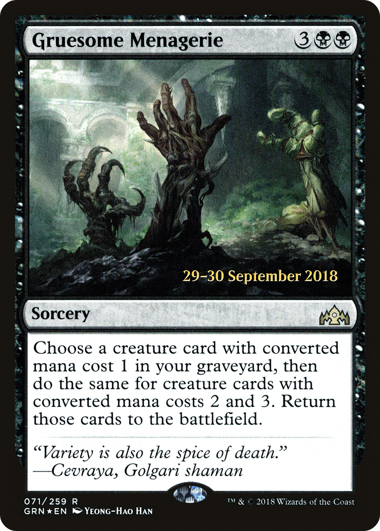 Gruesome Menagerie (71s) Foil - Guilds of Ravnica Promos