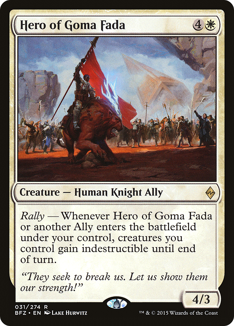 Hero of Goma Fada (031) Foil - Battle for Zendikar