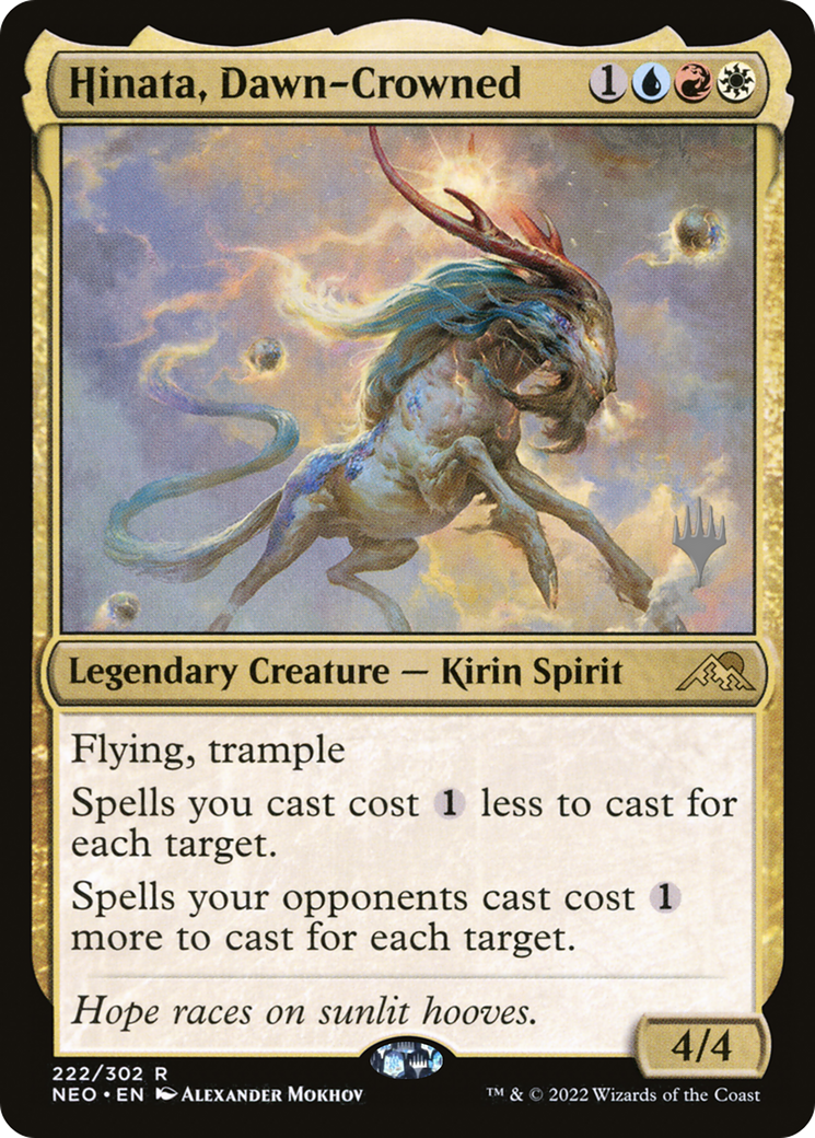 Hinata, Dawn-Crowned (222p) - Kamigawa: Neon Dynasty Promos