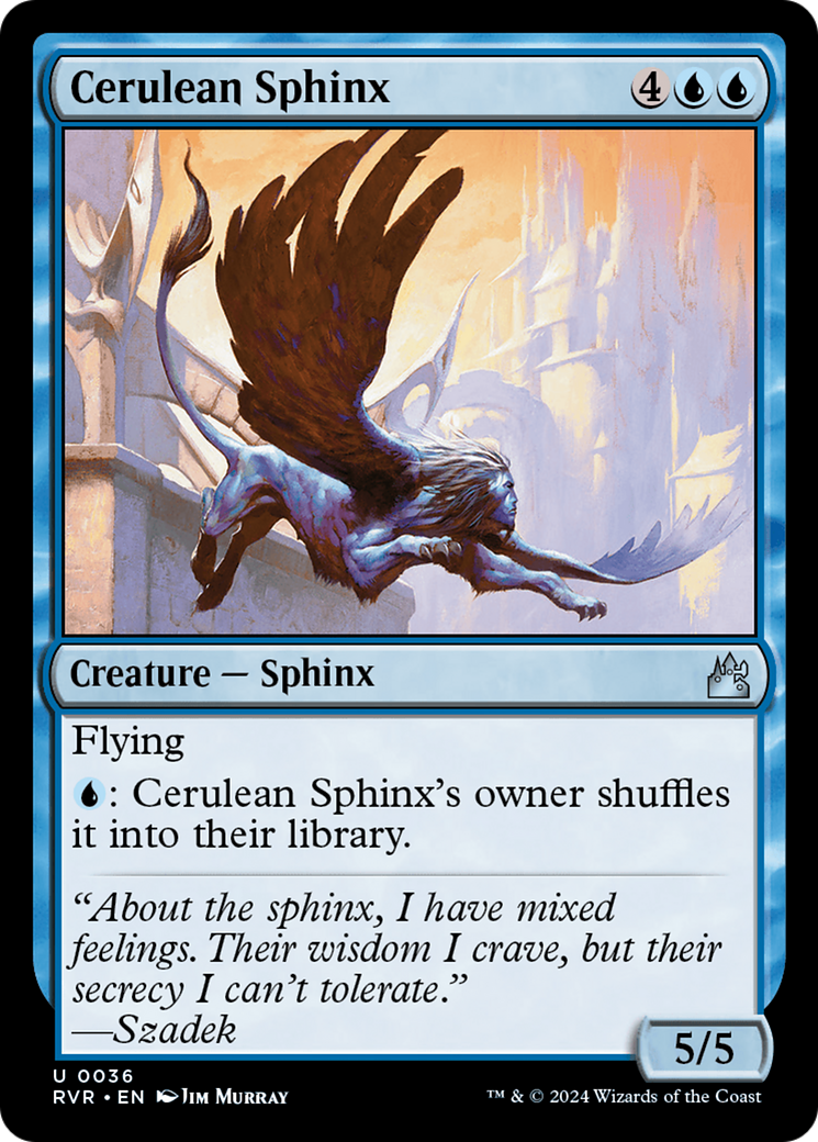 Cerulean Sphinx (036) Foil - Ravnica Remastered