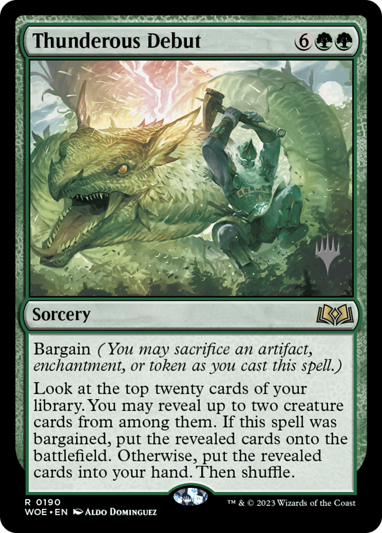 Thunderous Debut (190) Foil - Wilds of Eldraine Promos