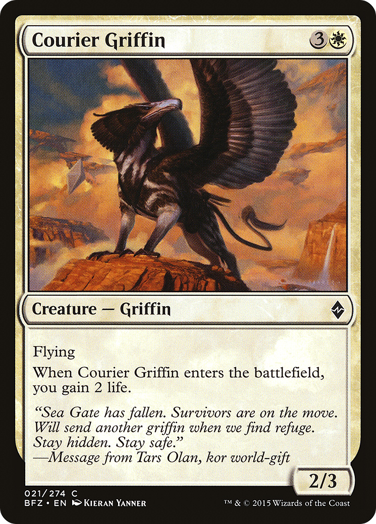 Courier Griffin (021) - Battle for Zendikar