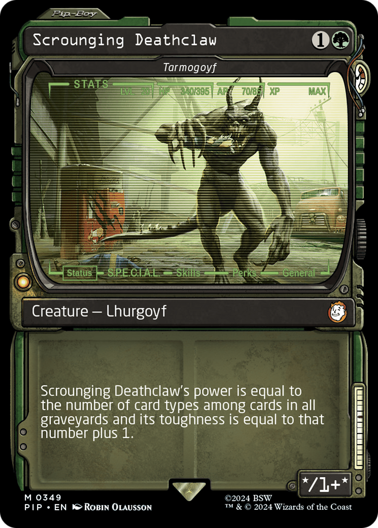 Scrounging Deathclaw – Tarmogoyf (Showcase) (349) - Fallout