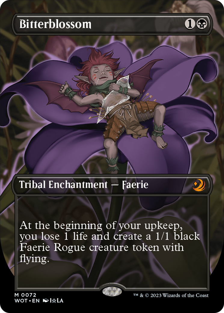 Bitterblossom (Anime Borderless) (072) Foil - Wilds of Eldraine: Enchanting Tales