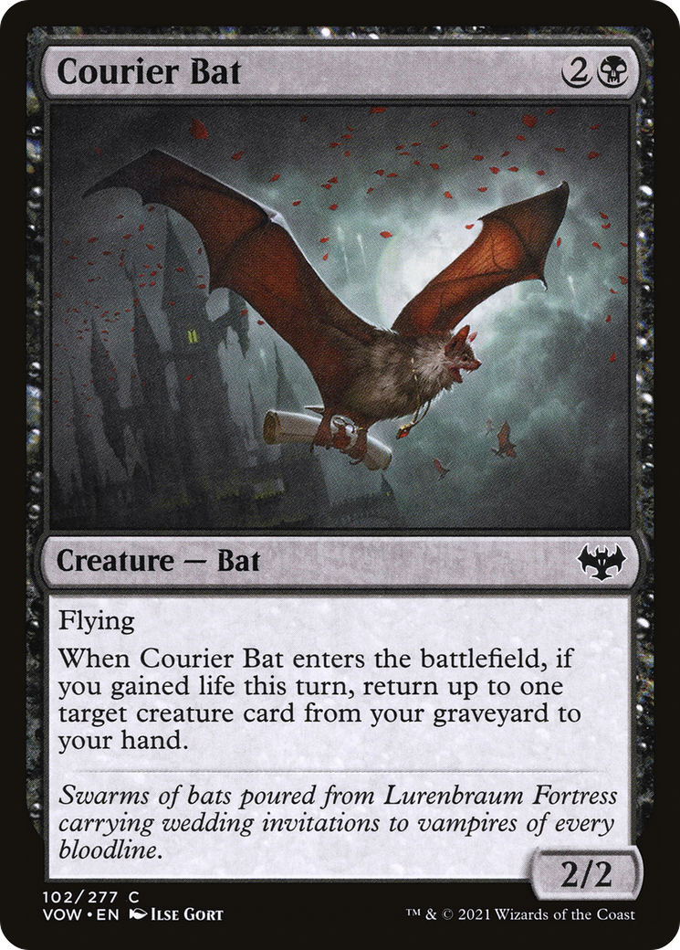 Courier Bat (102) Foil - Innistrad: Crimson Vow