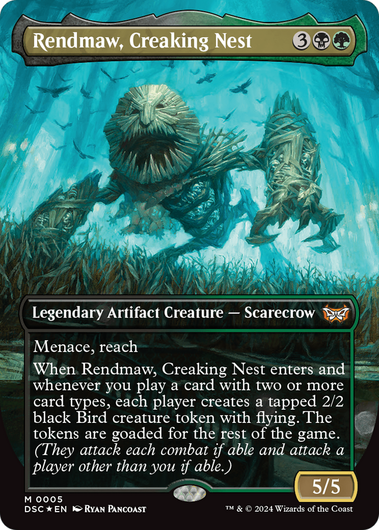 Rendmaw, Creaking Nest (Borderless) (005) Foil - Duskmourn: House of Horror Commander