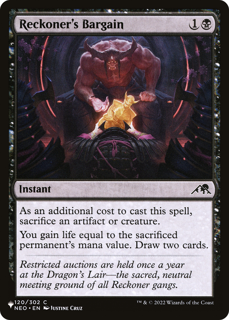 Reckoner's Bargain (NEO-120) - The List