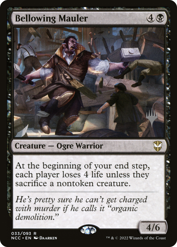 Bellowing Mauler (33p) Foil - New Capenna Commander Promos