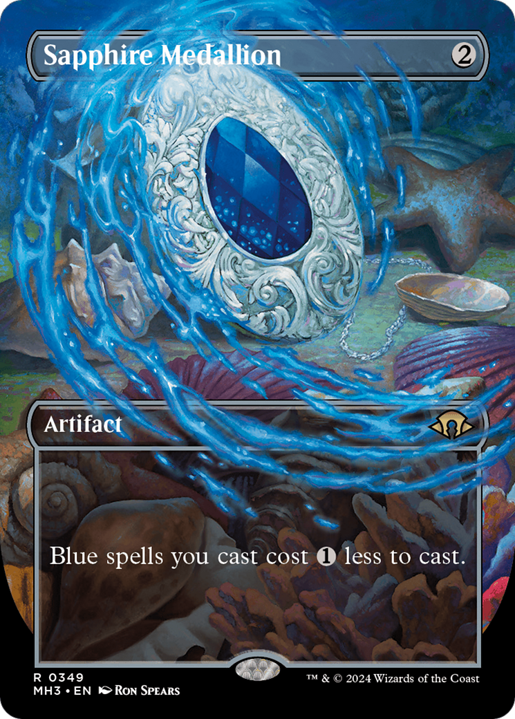 Sapphire Medallion (Borderless) (349) Foil - Modern Horizons 3