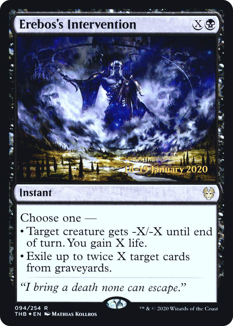 Erebos's Intervention (94s) Foil - Theros Beyond Death Promos